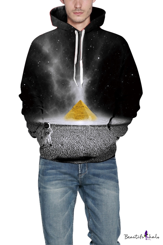 black pyramid astronaut hoodie