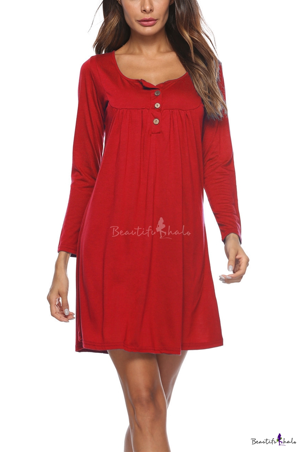 pleated casual dress