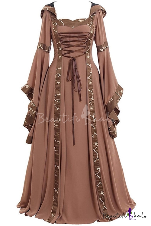 floor length dress with sleeves