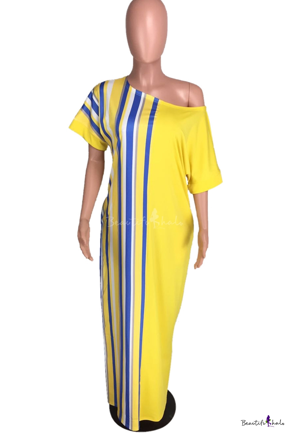 yellow loose dress