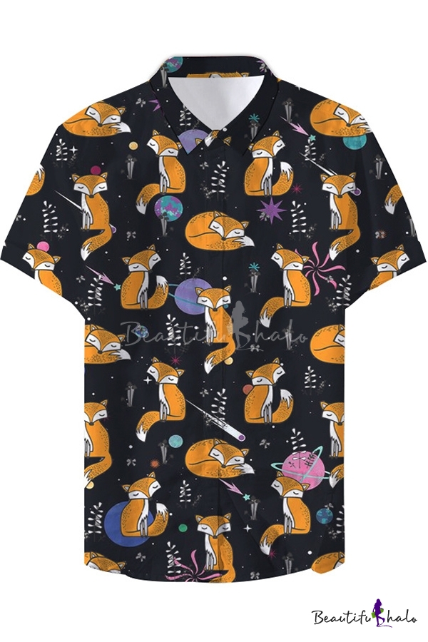 fox button up shirt