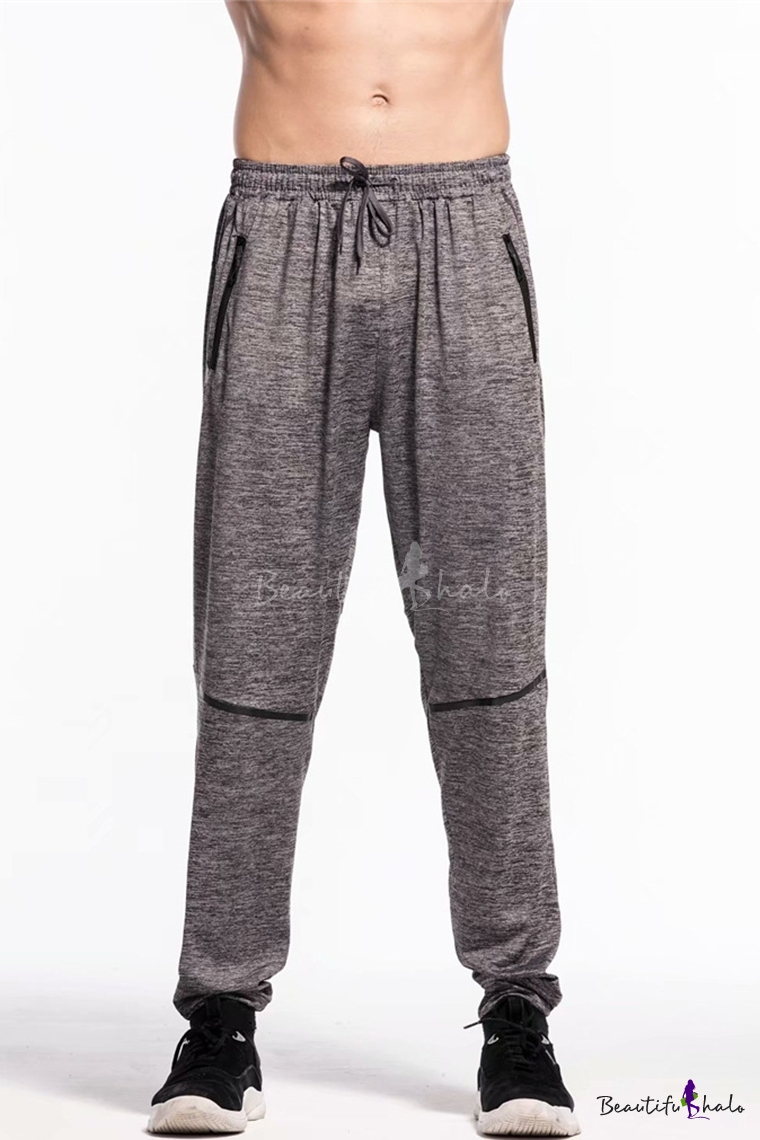 loose grey sweatpants