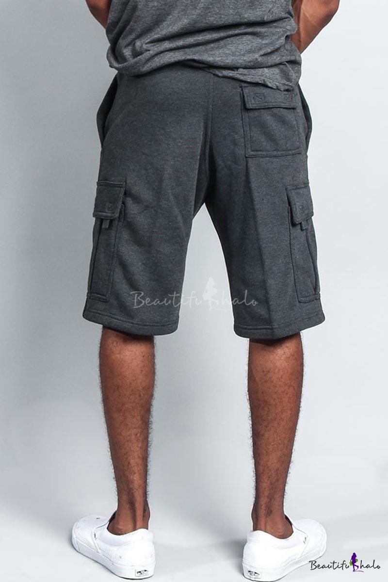 mens cargo sweat shorts