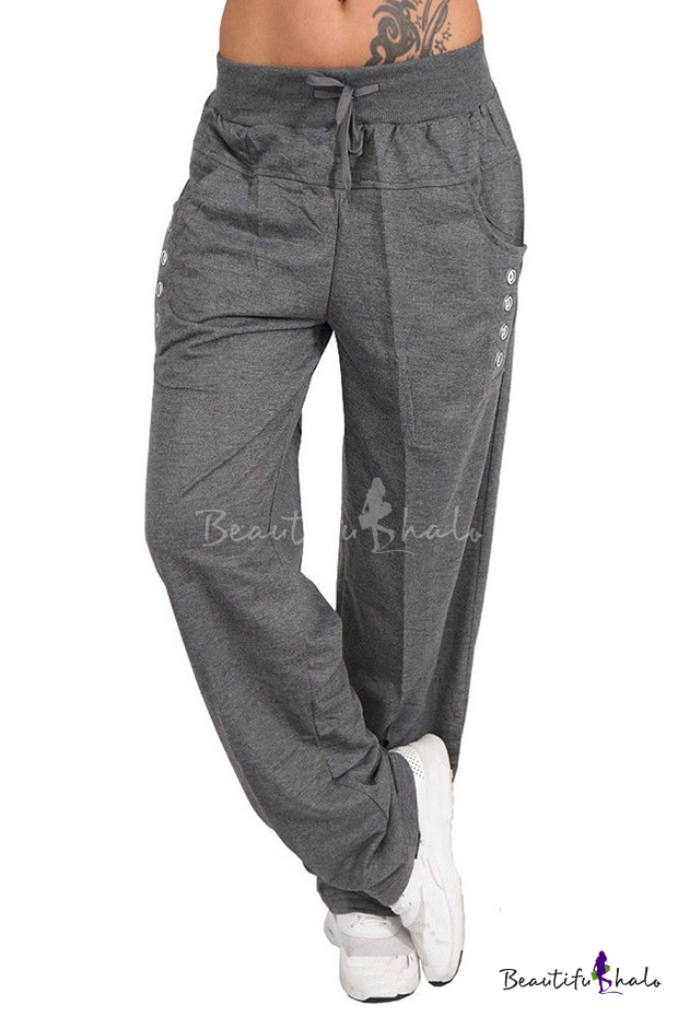 mens straight leg sweatpants with pockets