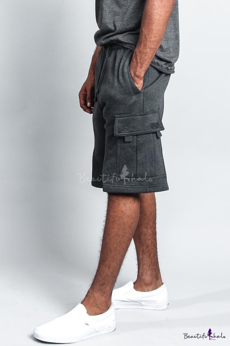 mens cargo sweat shorts