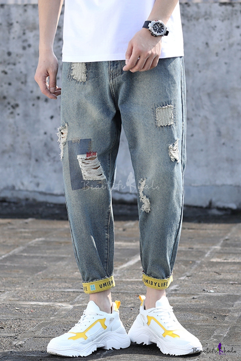 damage jeans fashion