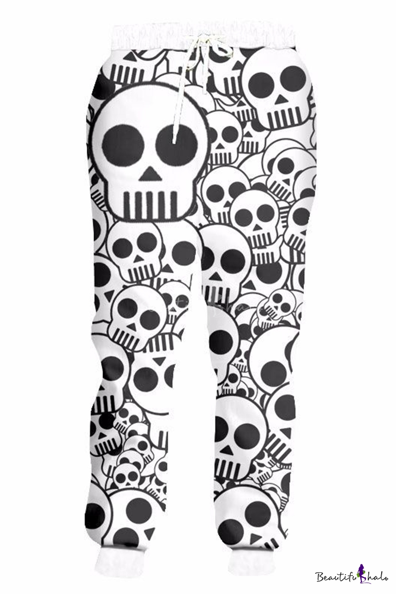 white polyester joggers