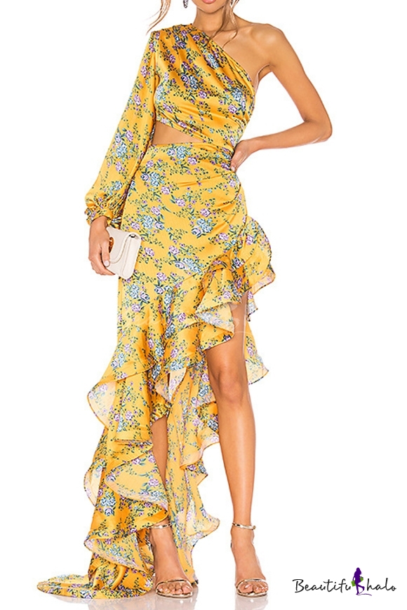 floral bodycon maxi dress