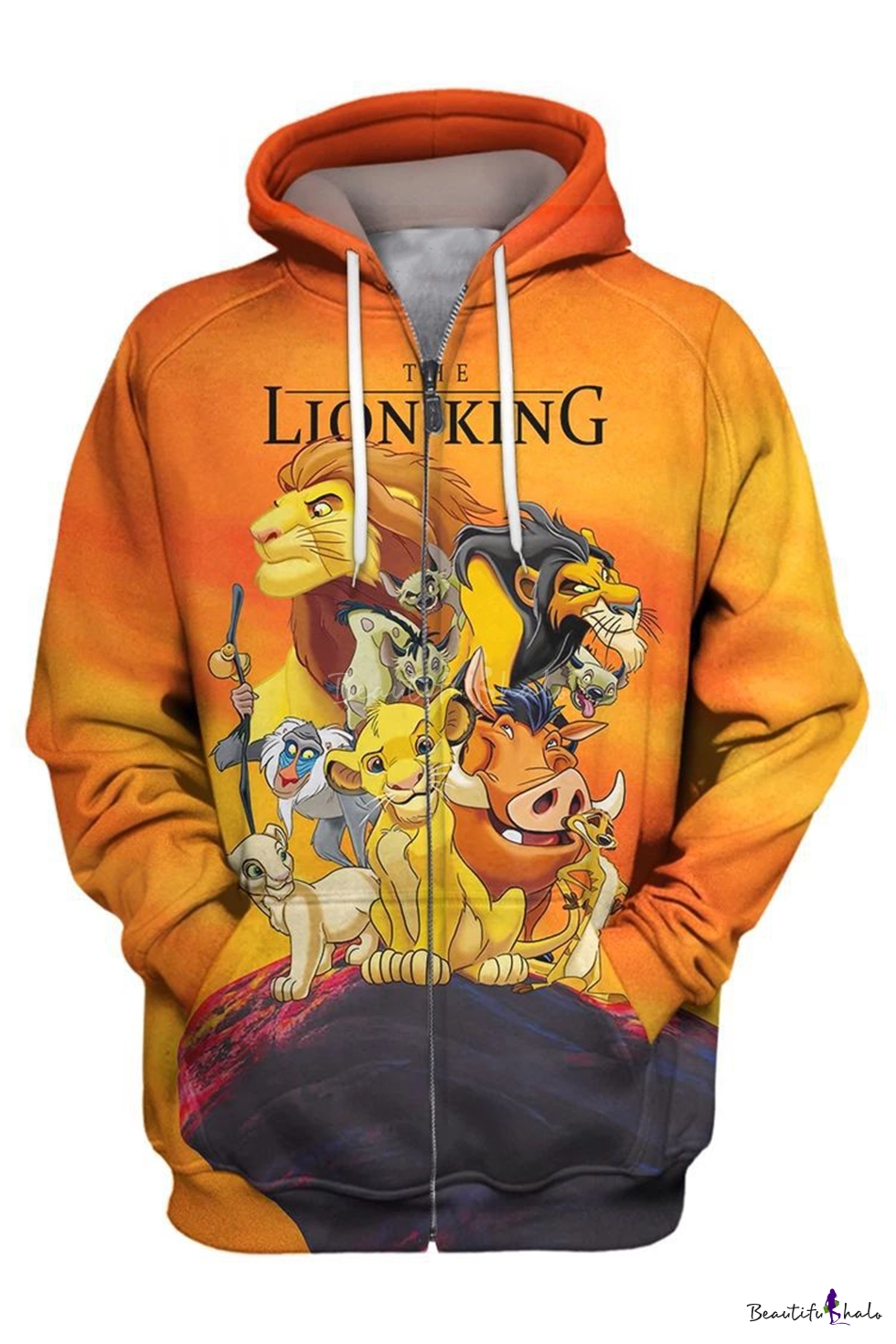 The Lion King 3D Printed Drawstring Hooded Long Sleeve Loose Fit Casual ...