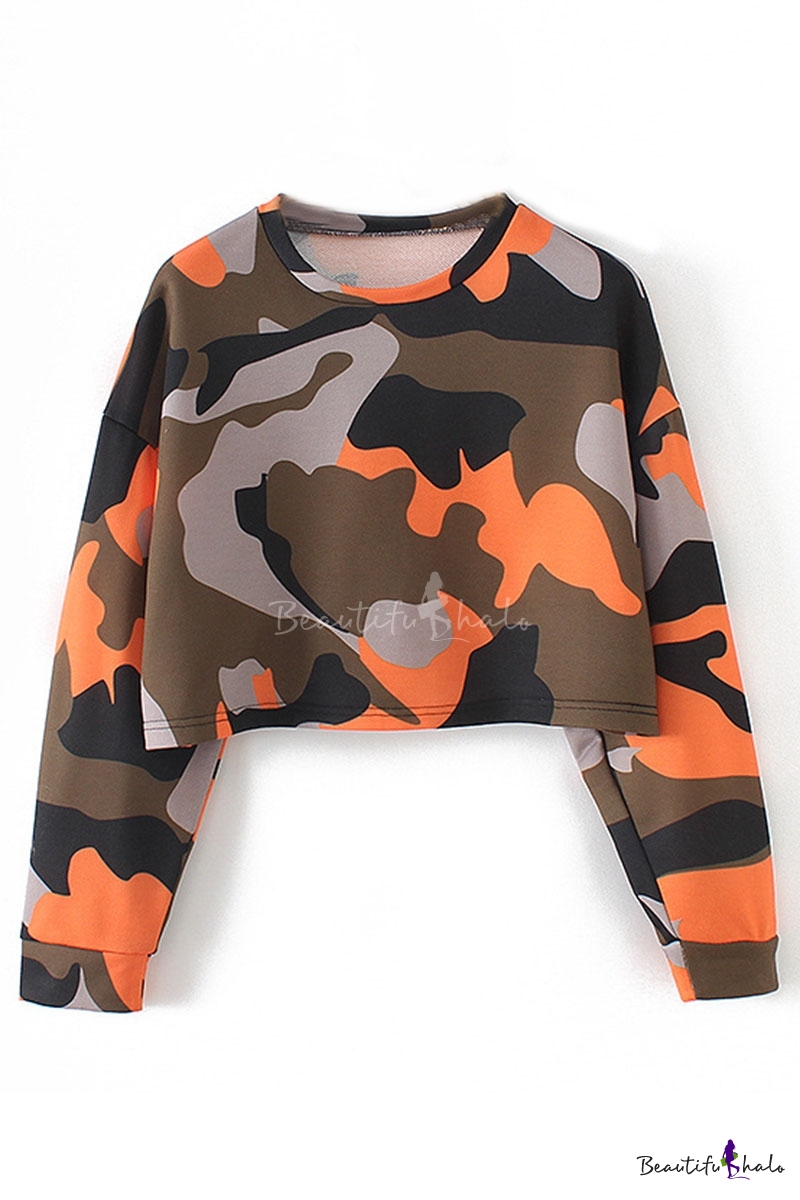 camo sweatshirts women's