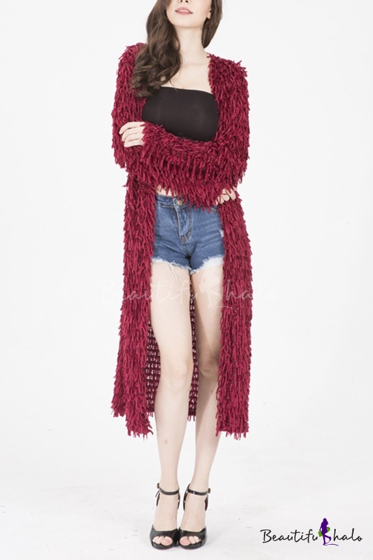 maxi fluffy cardigan