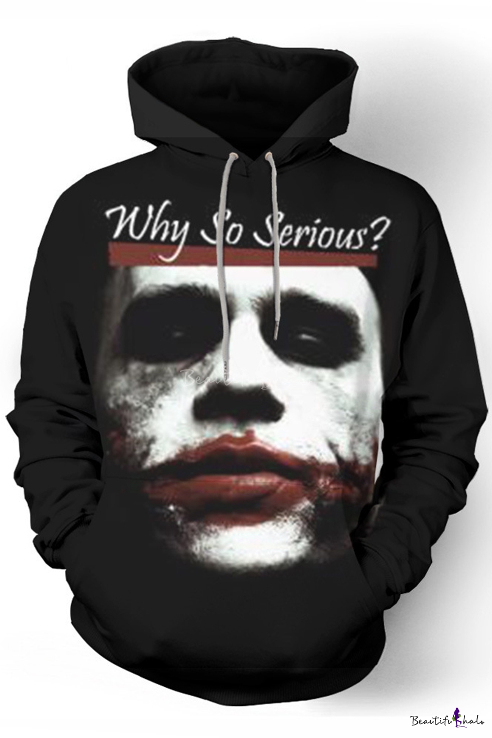 Hot Popular Letter WHY SO SERIOUS Joker 3D Printed Black Relaxed Fit ...