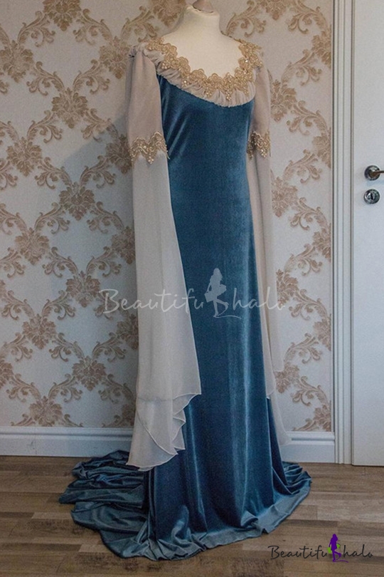 long sleeve full length maxi dress