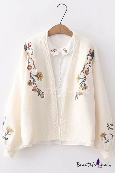 embroidered sweaters for ladies