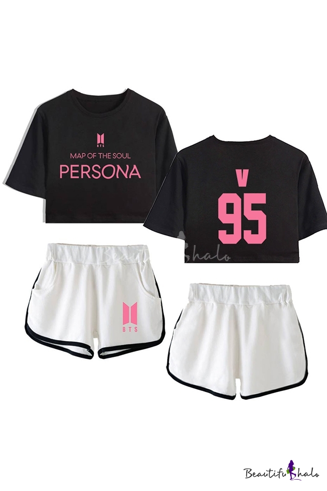 bts t shirt crop top