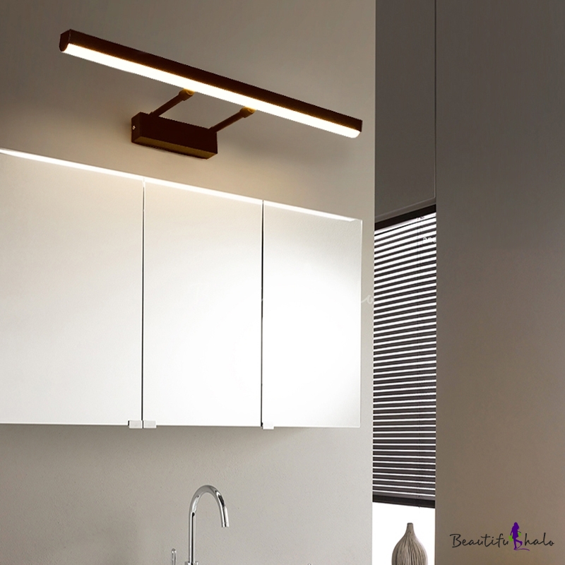 black chrome linear wall sconce modern acrylic extendable wall lights with white warm lighting