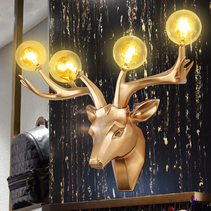 stag head table lamp