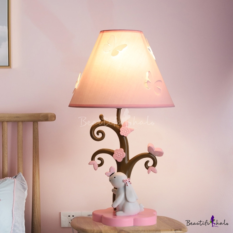Cute Rabbit Desk Lamp Modern Fabric And, Lamps For Girl Room
