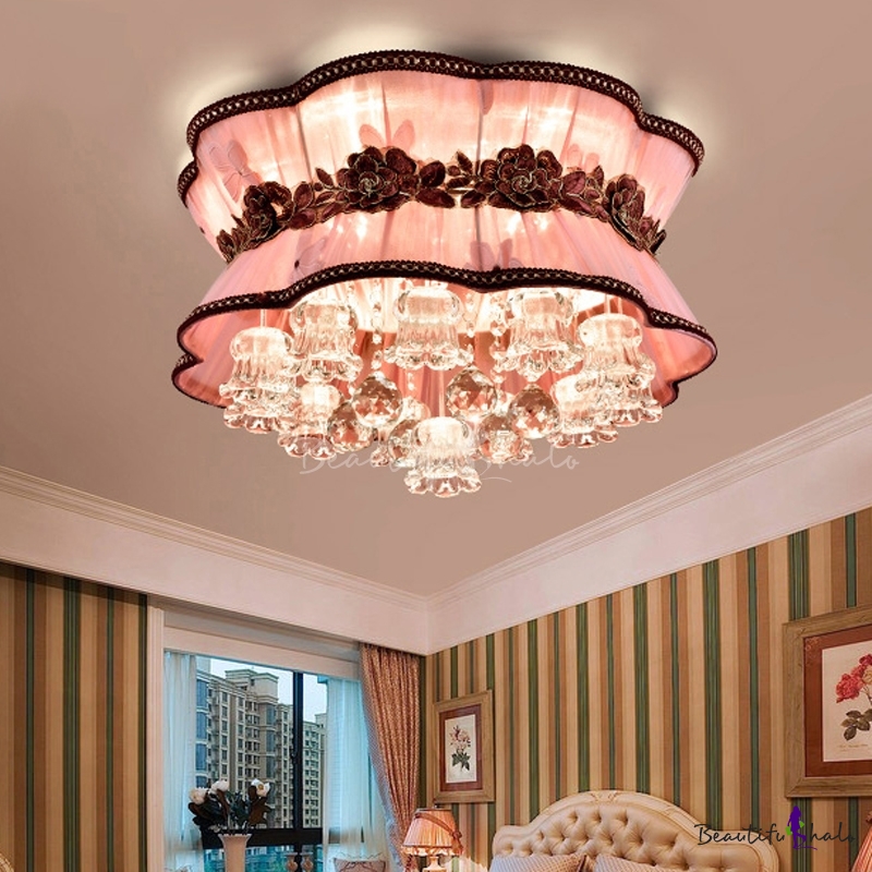 pink flower ceiling light