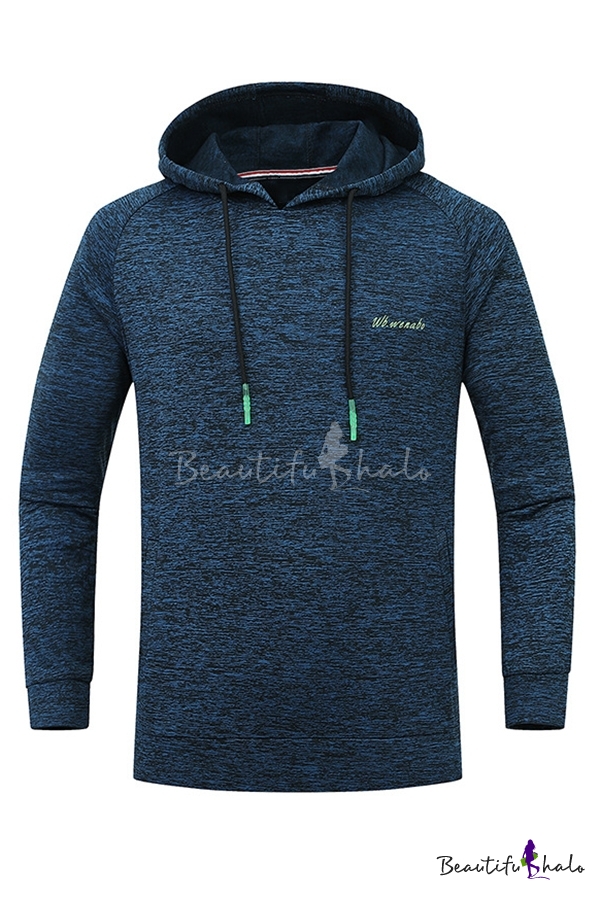 whole colored drawstring casual hoodie