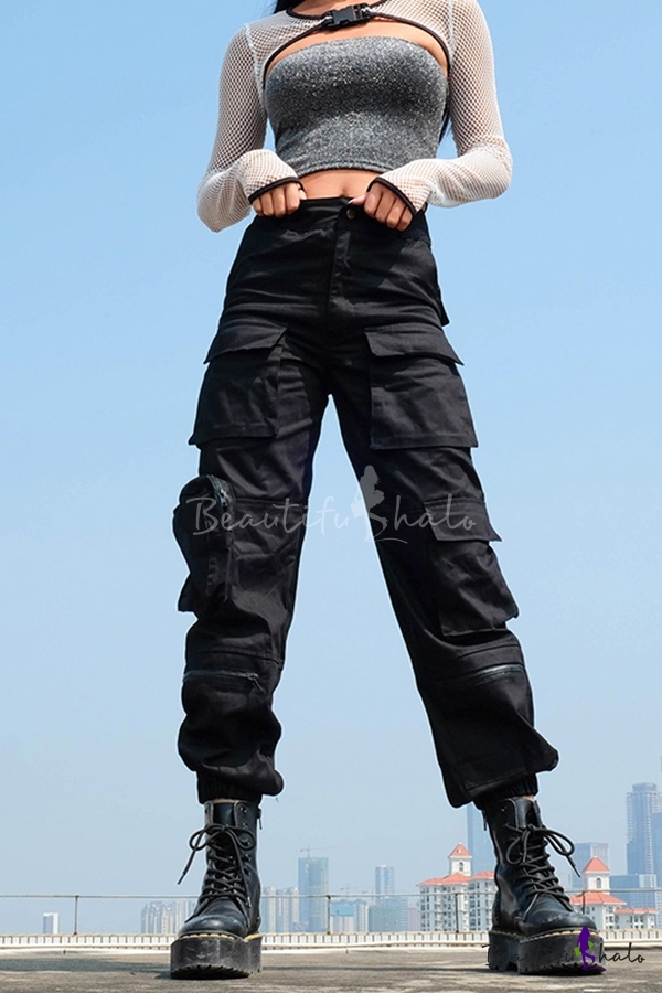 ankle cuff cargo pants