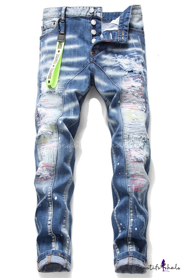 light blue faded jeans mens