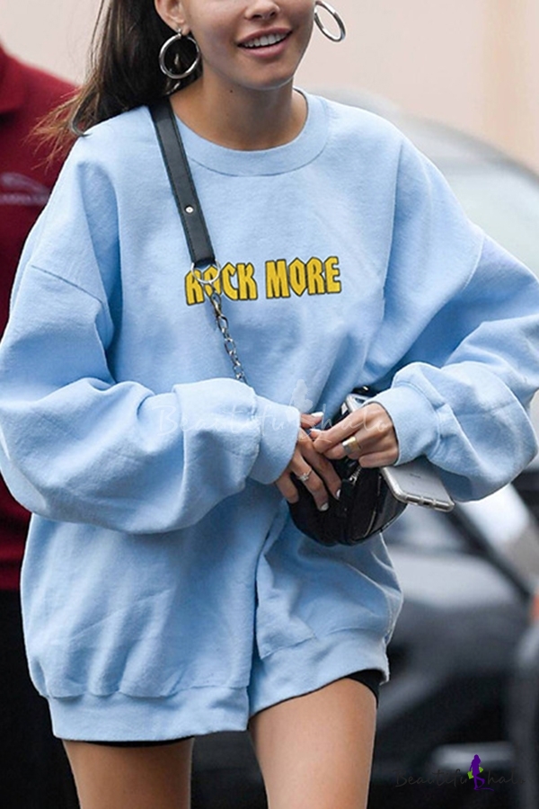 light blue sweatshirt women