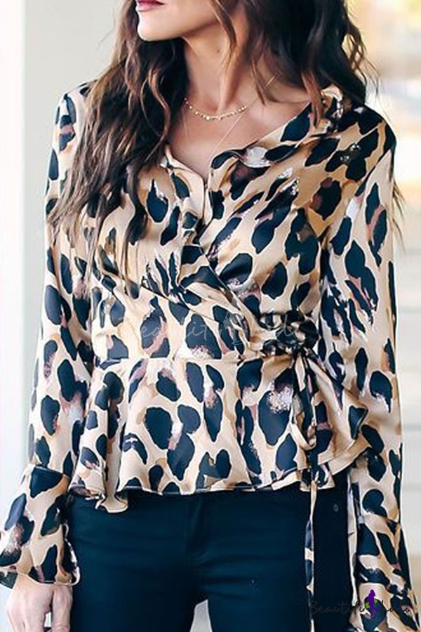 yellow leopard blouse