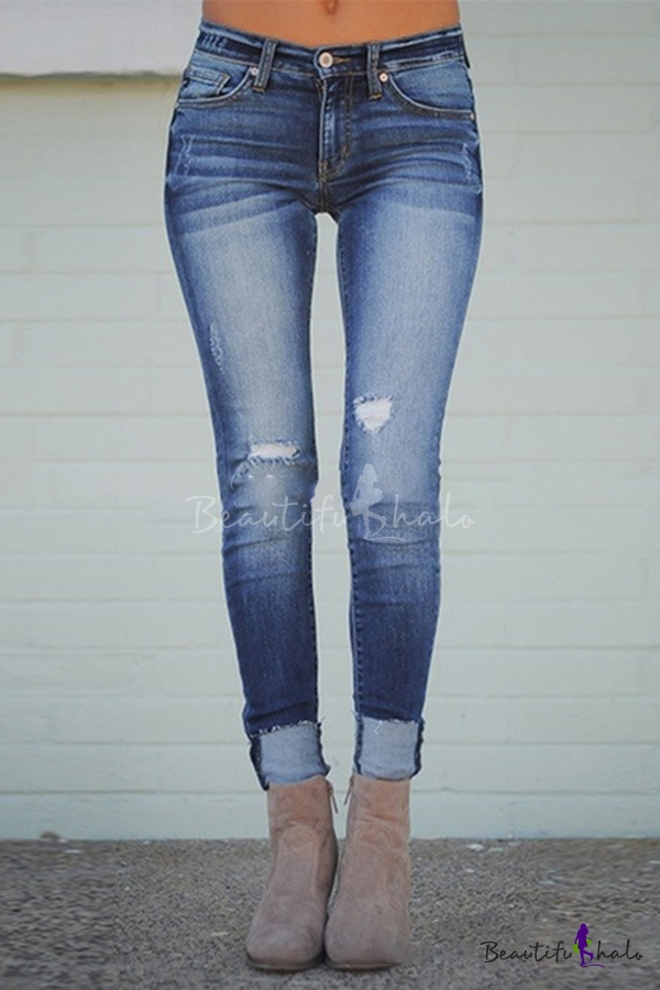 low waist ankle jeans