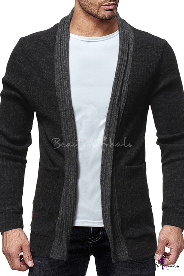 mens open front cardigan