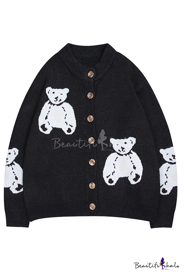 baggy black cardigan