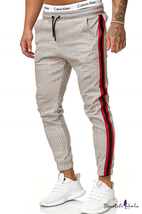 houndstooth plaid pants mens