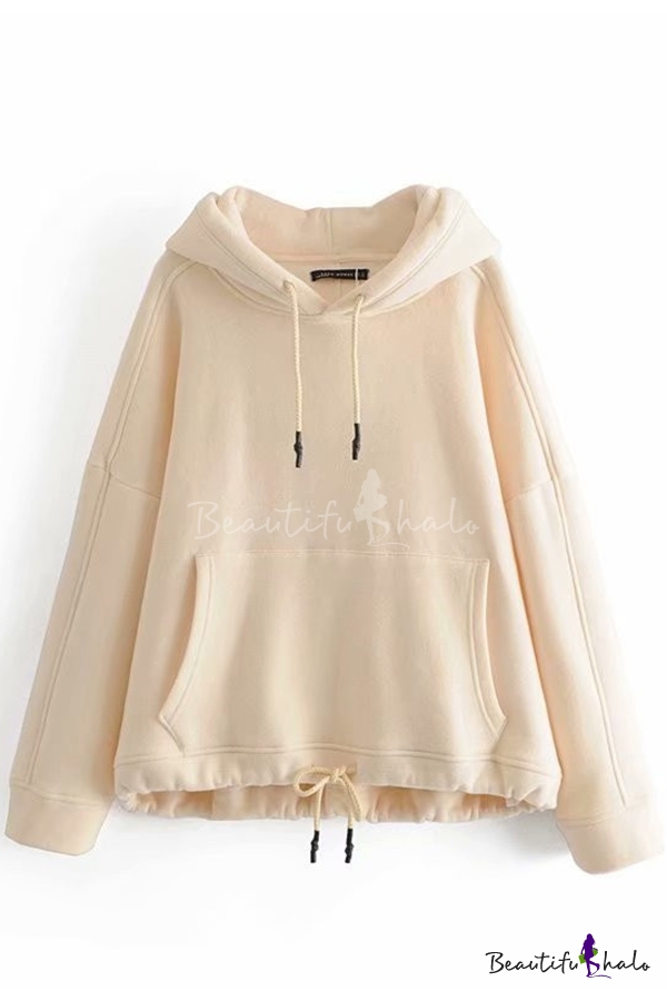 plain beige hoodie