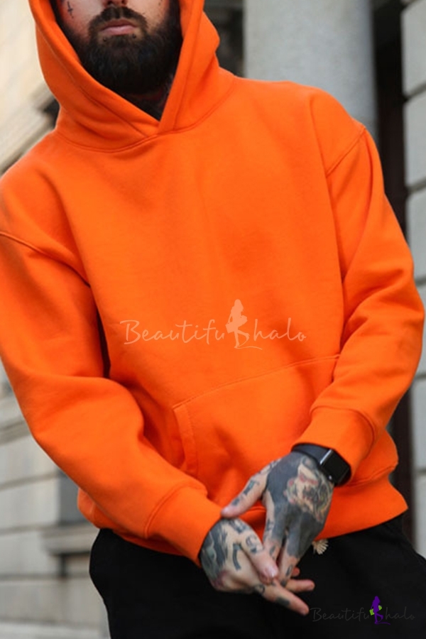 orange hoodie plain