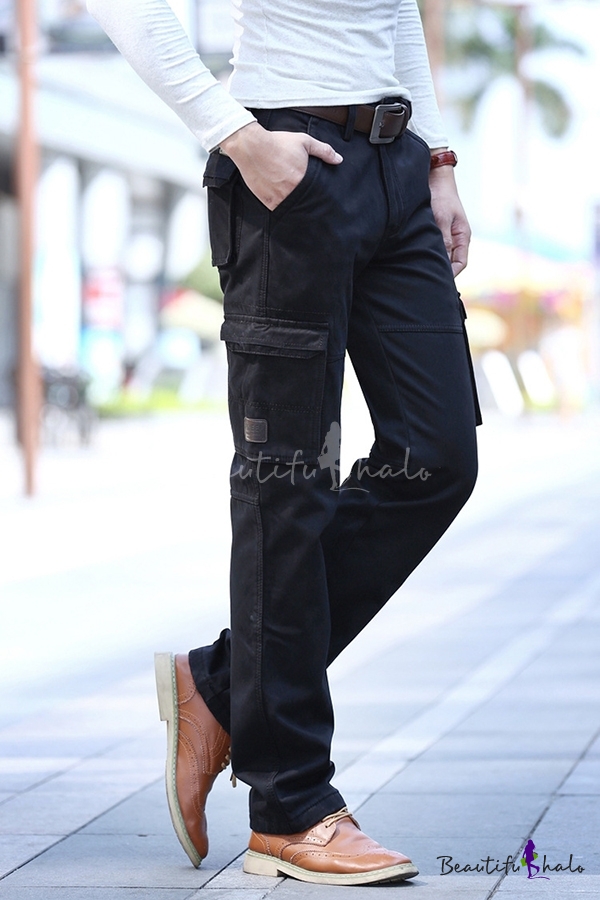 wide leg cargo pants mens