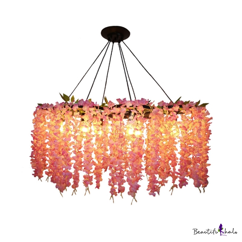 Industrial Floral Chandelier Light Fixture 3/6 Lights LED ...