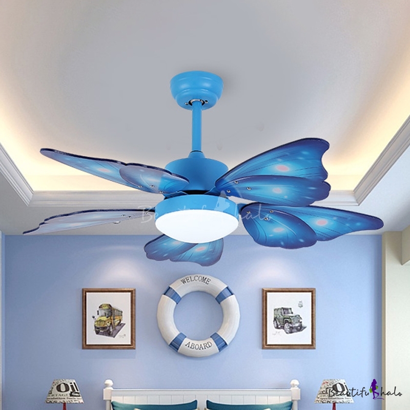 Kids Erfly Wing Semi Flush Mounted, Kids Ceiling Fans With Lights