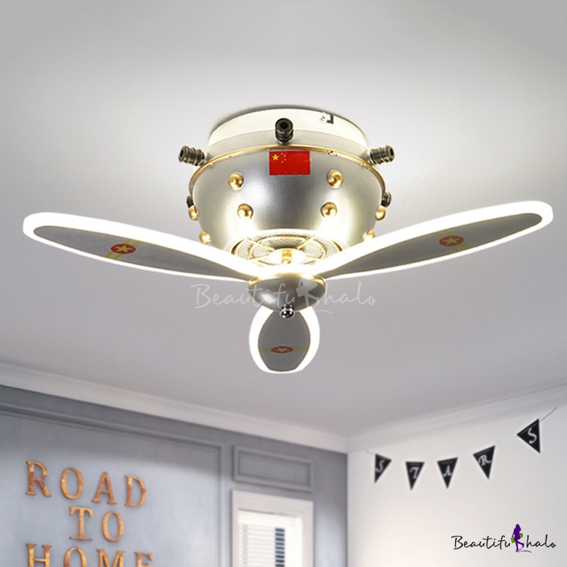 Nose Of Airplane Flush Light Cartoon, Plane Ceiling Fan With Light