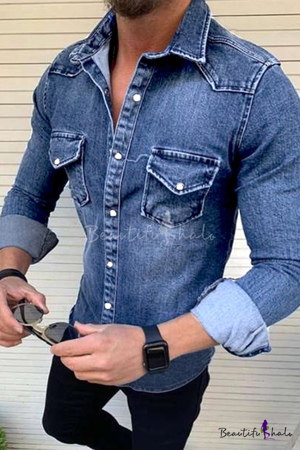 plain denim shirts