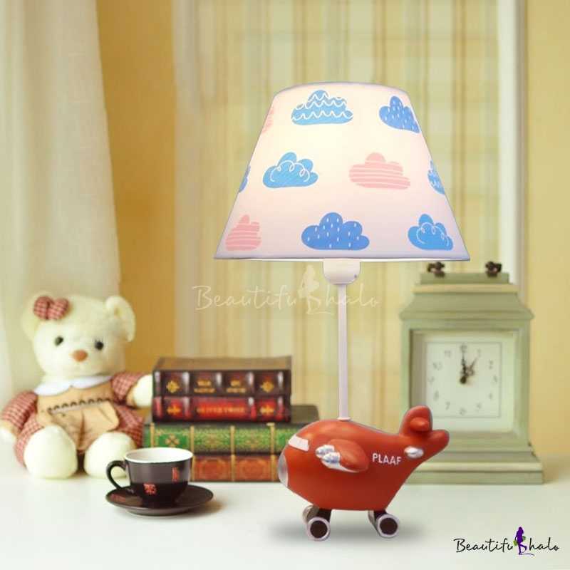 Small Large Size Helicopter Table Lamp Cartoon Resin 1 Bulb Kid Bedside Nightstand Light In Blue Red Beautifulhalo Com