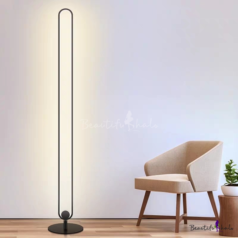 Acrylic Slim Rectangle Floor Lamp, Natural Light Floor Lamp