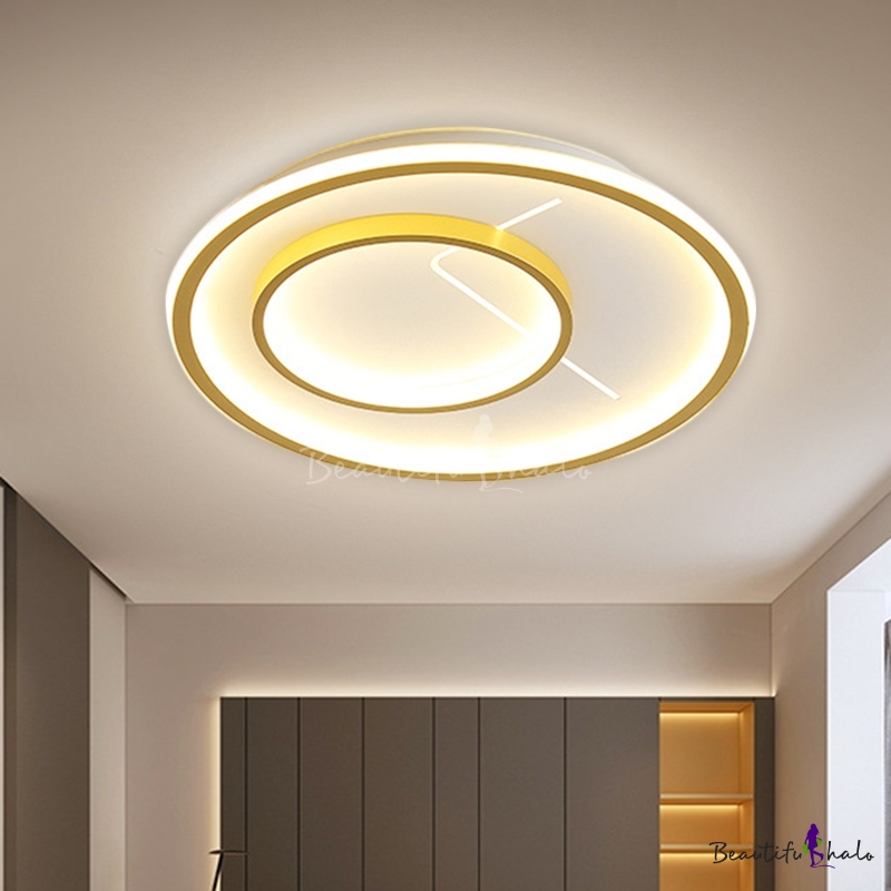 Iron Ringed Flush Ceiling Light Minimalism LED Flushmount Lighting in ...