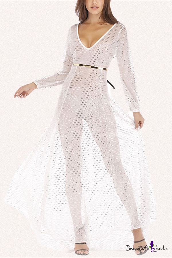 White See-Through Dress