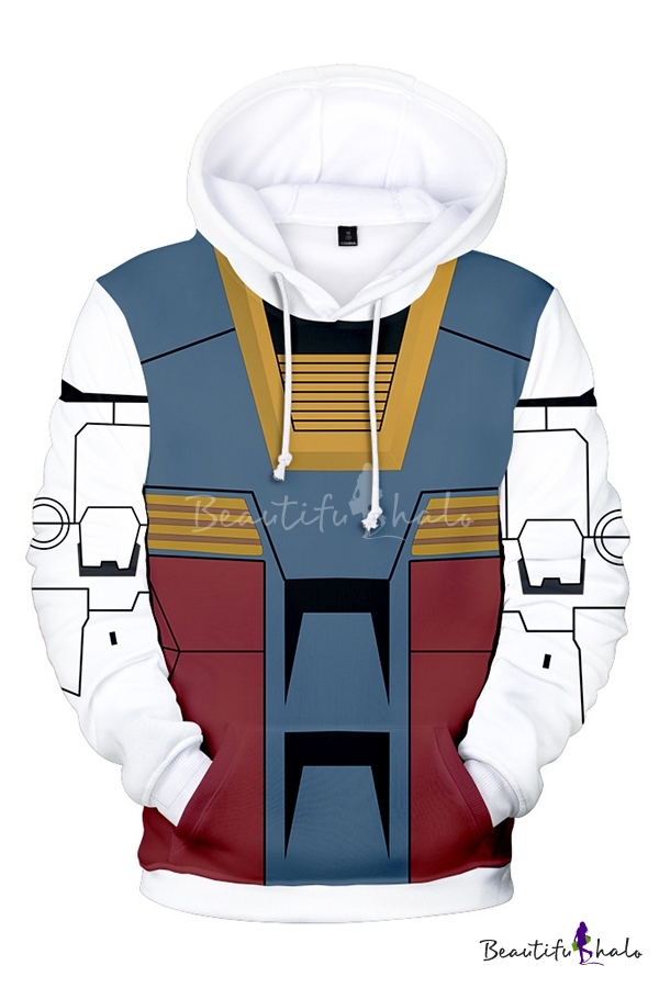 HOT Mobile Suit Gundam hoodie Sweatshirt Cosplay Costume ZIP UP coat Jacket 