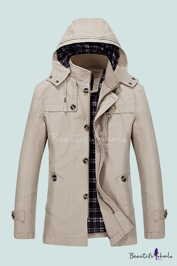 trench hooded coat