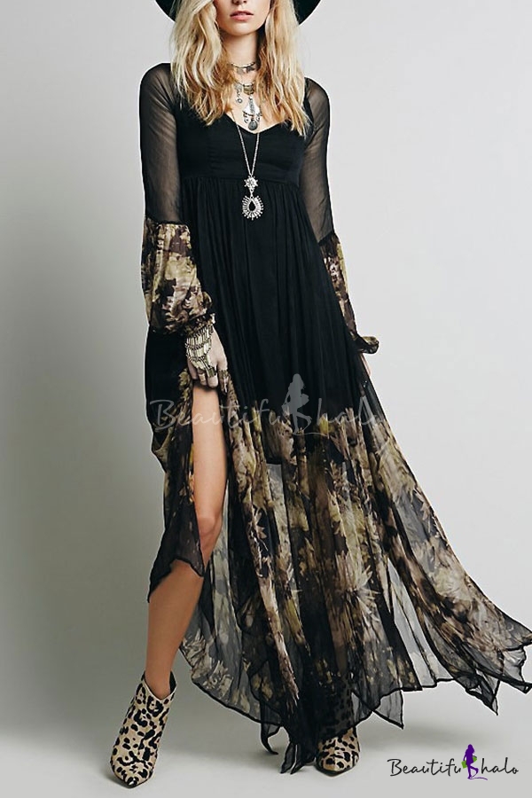 sheer boho dress