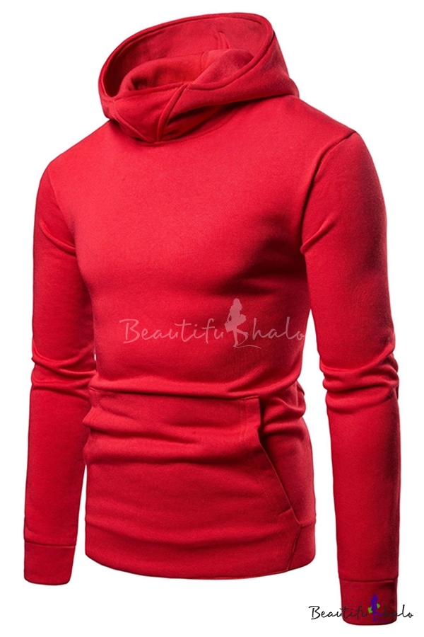 men funnel neck hoodie