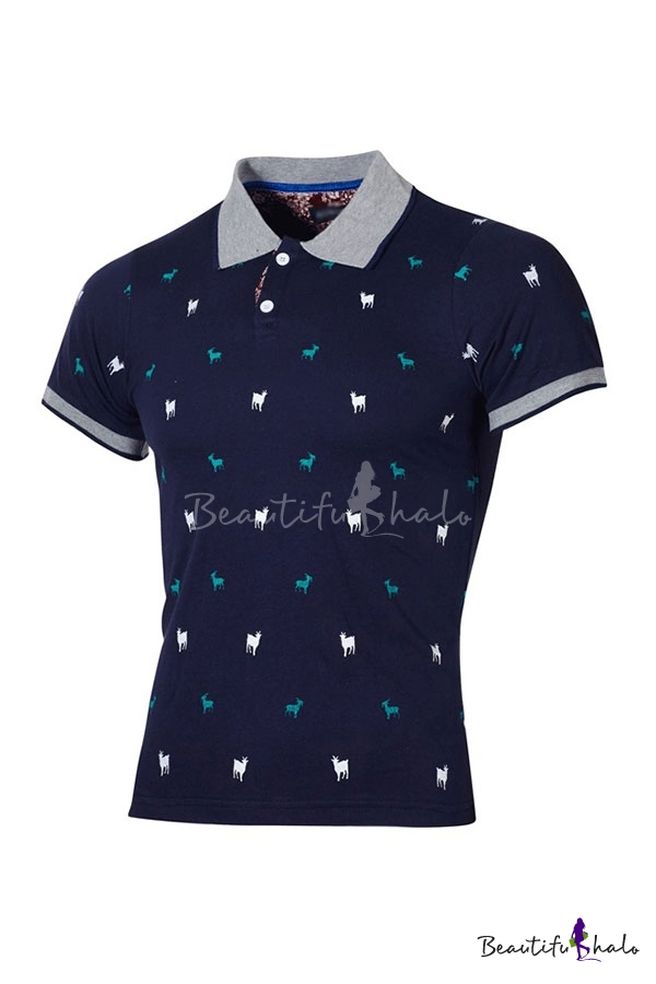 animal print polo shirt