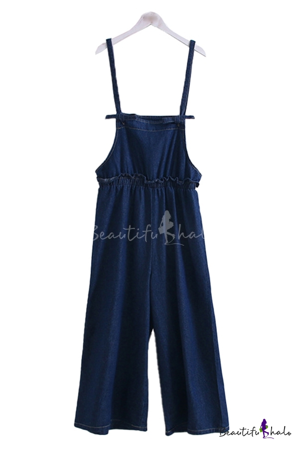 ladies denim overall dress