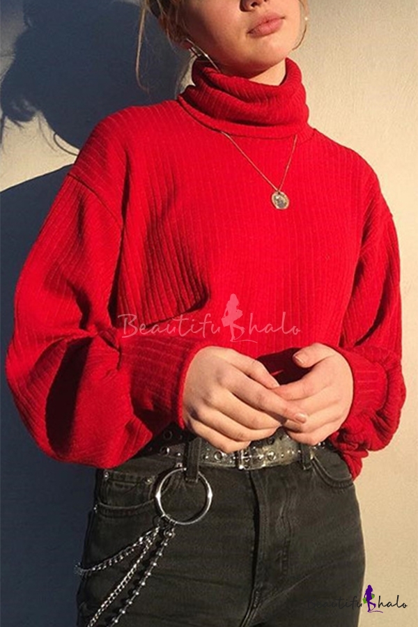 red pullover sweater